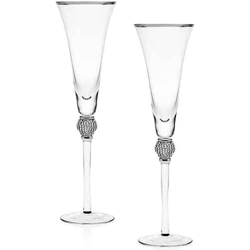 Platinum Diamond Champagne Glasses