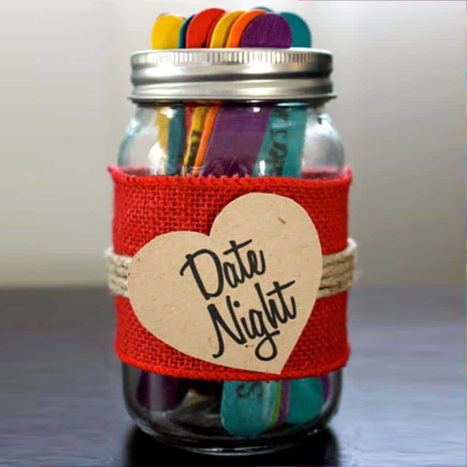 diy present for boyfriend: Date Night Jar