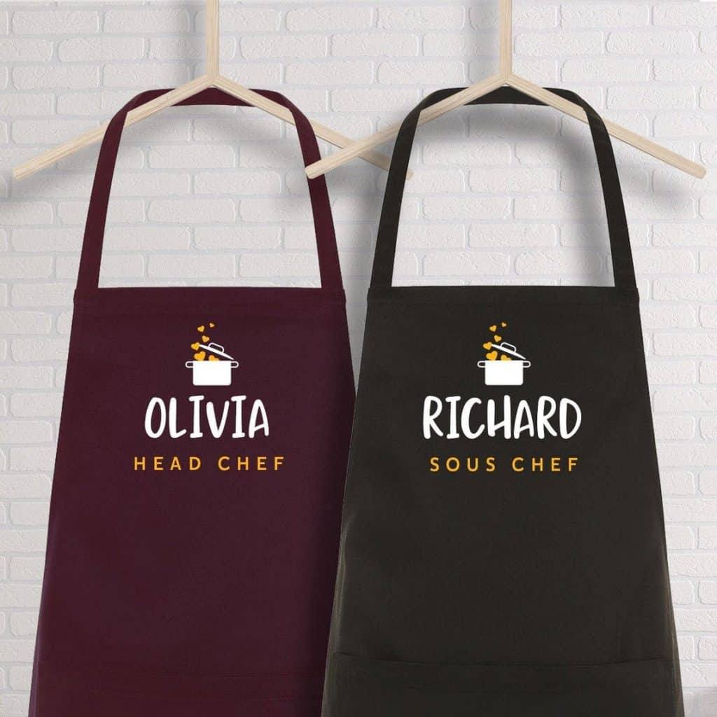 Head Chef and Sous Chef Aprons