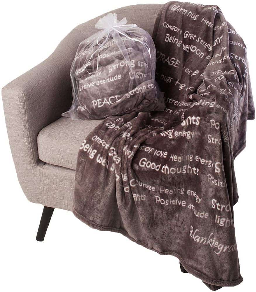 Healing Thoughts Blanket With Healing, inspirational and motivational wordings
