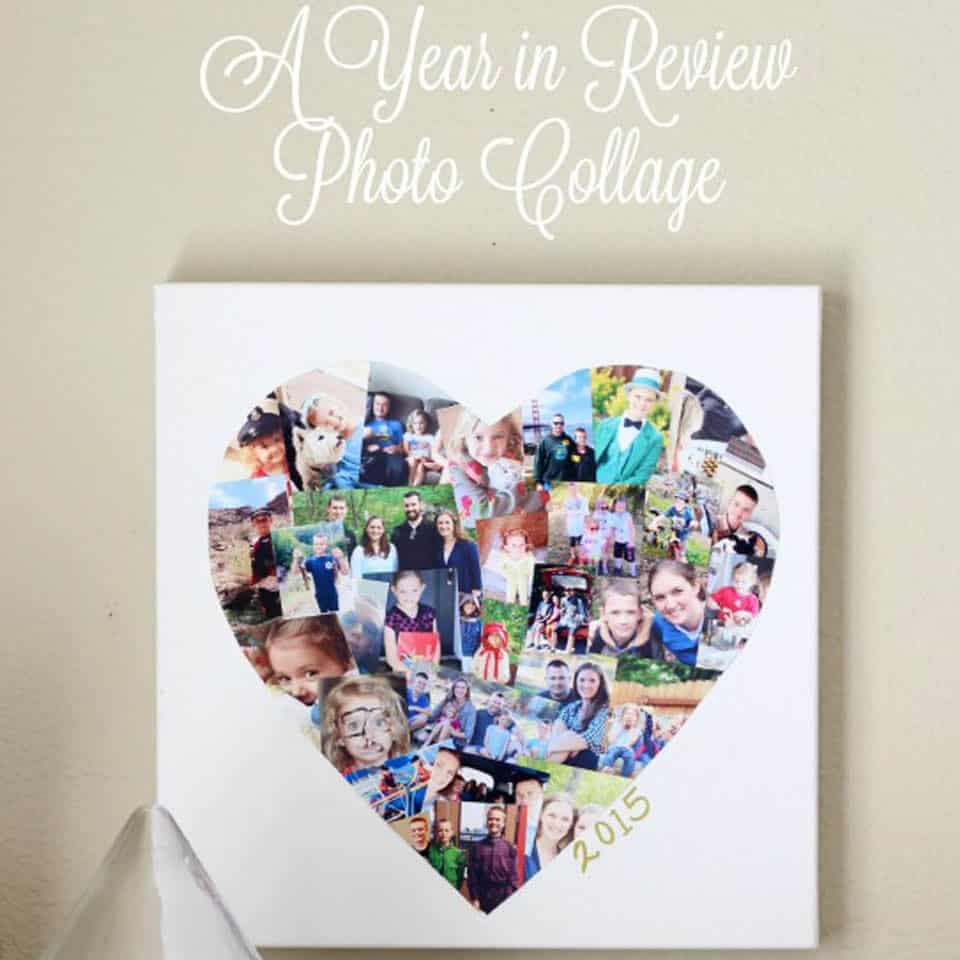 Heart Photo Collage Canvas