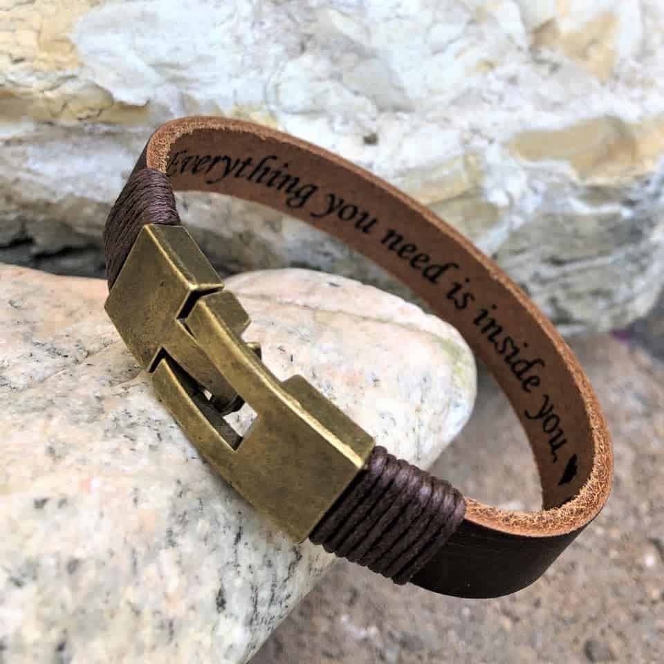 boyfriend anniversary gifts: Hidden Message Bracelet