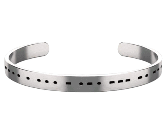 Morse Code Bracelet, Inspirational Bracelet for Women