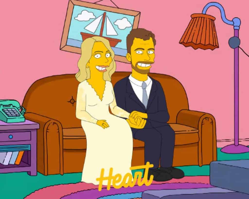The Simpsons Wedding Portrait