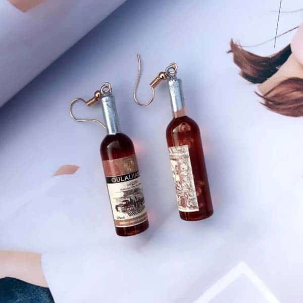 hilarious mothers day: Wine Bottles Earrings