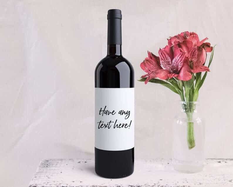 quick anniversary gift: custom wine label