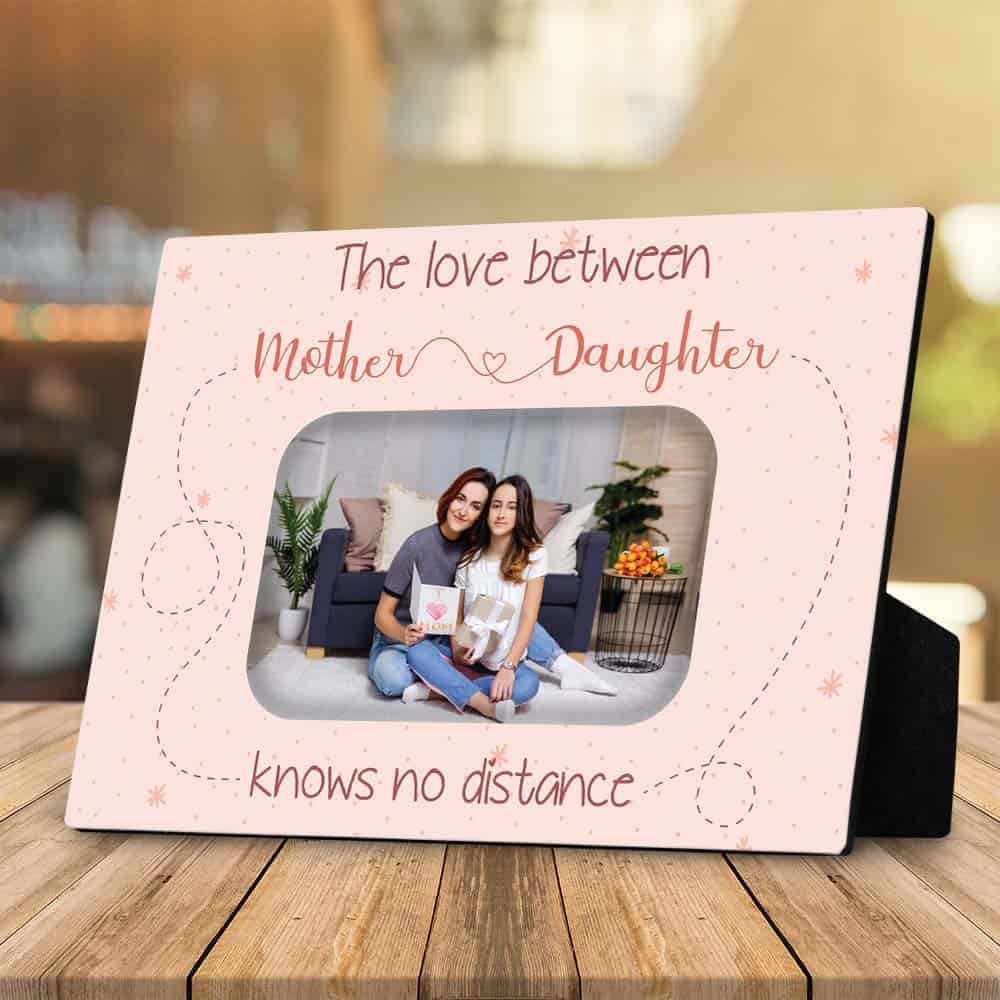 love between mother daughter knows no distance desktop photo plaque gift