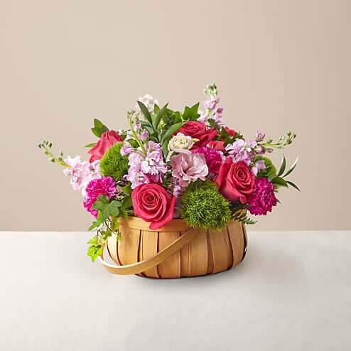 valentines day flower basket for mom