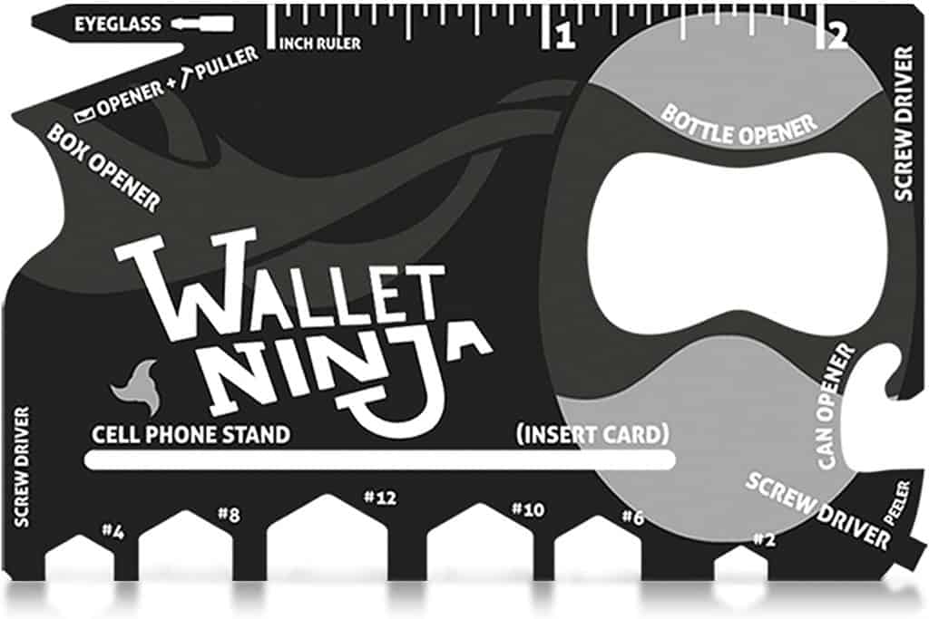 gift for hard to buy for guy: wallet ninja multi-functional card