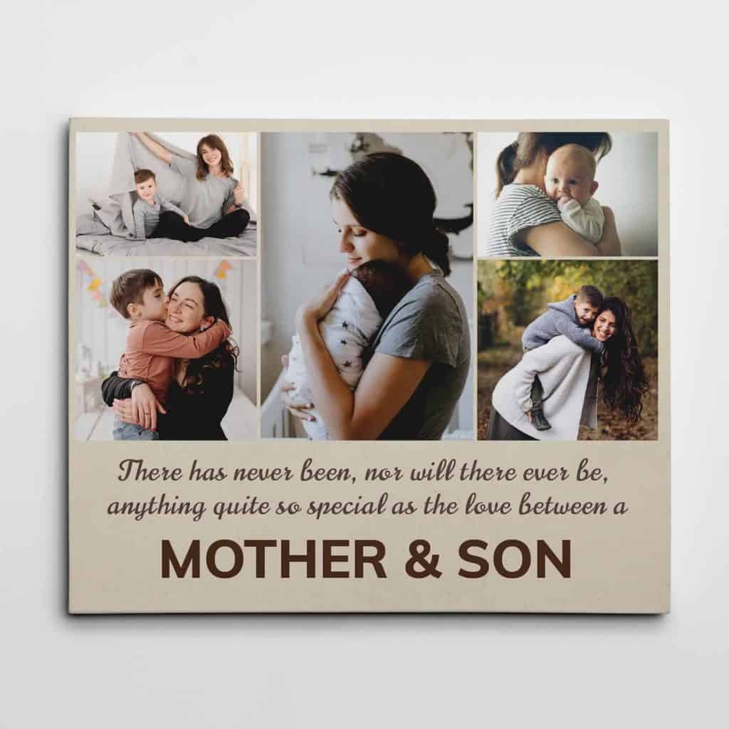 Mother and Son Photo Collage Canvas