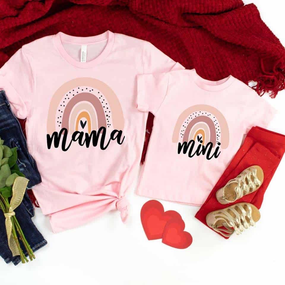 Rainbow Mama Mini T-Shirt - matching mother daughter gifts