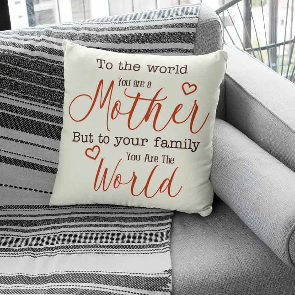 You Are The World Pillow - mommy and me gift ideas