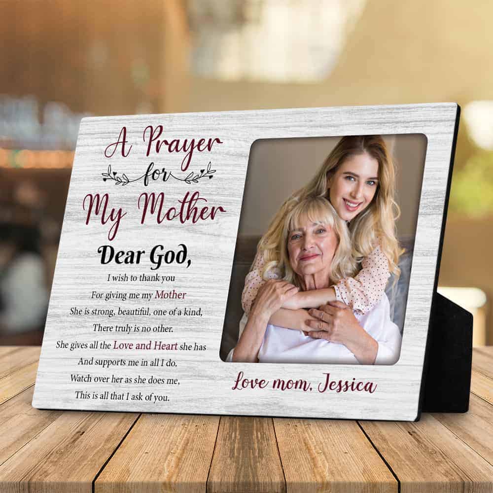 a christian mother's day gift - desktop photo plaque with custom photo