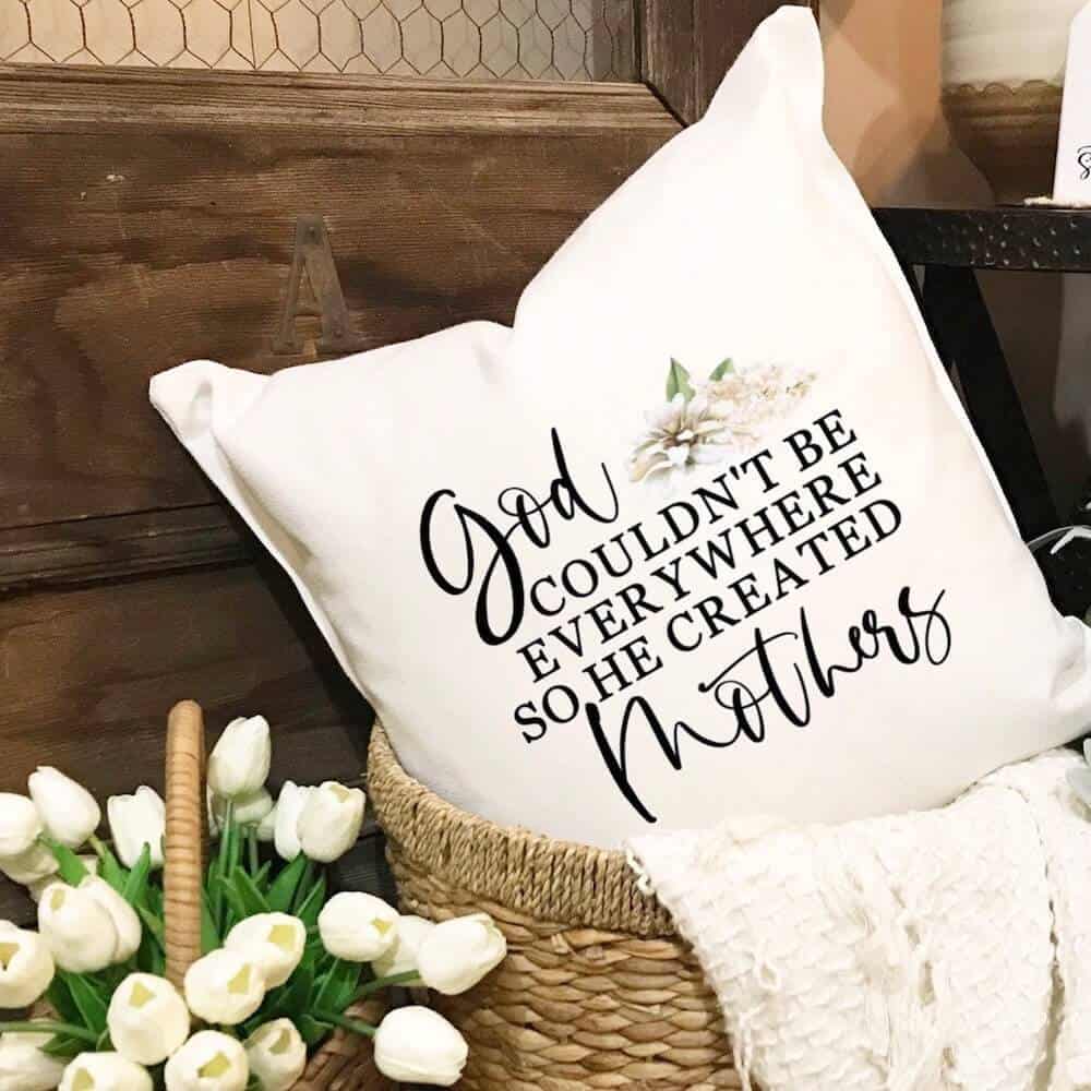 A Christian gift for mom on mother's day - throw pillow