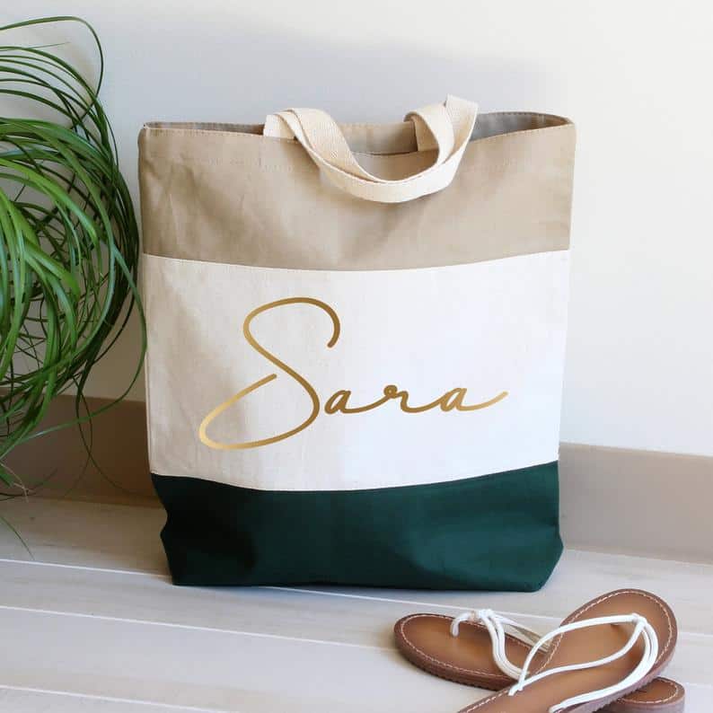 personalized mothers day gift: personalized tote bag