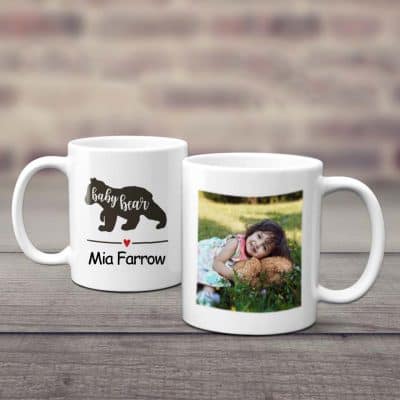 unique baby gift for girl: baby bear mug