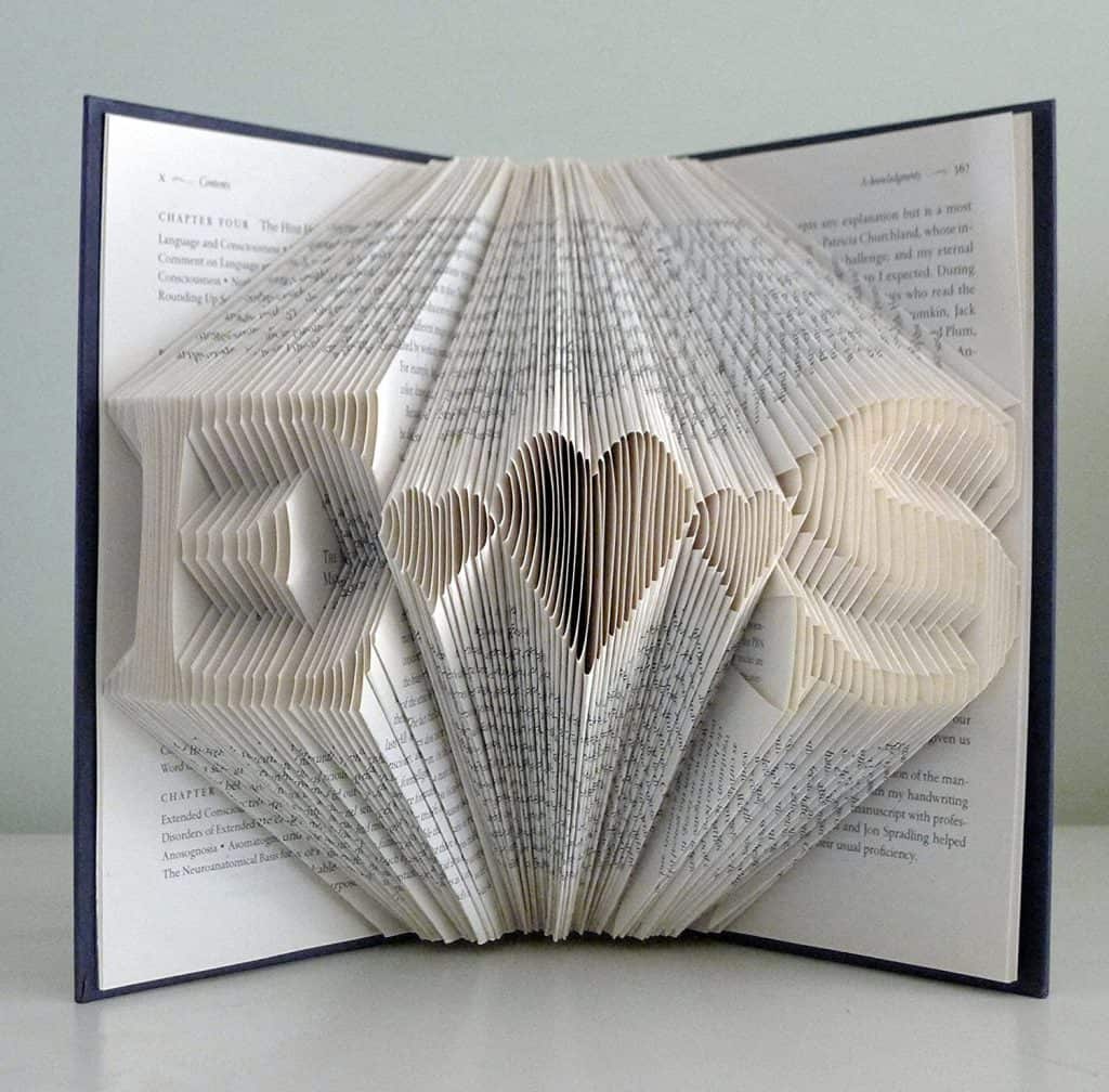 Customized Folded Book Sculpture - 1 year anniversary gifts for girlfriend