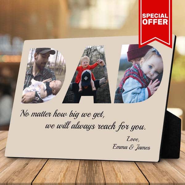 inexpensive fathers day gifts: Dad Desktop Photo Plaque