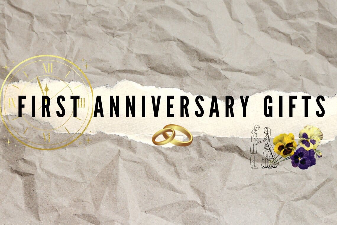 Top 10 gift ideas for 1st wedding anniversary