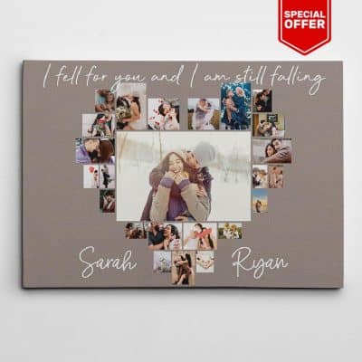 creative anniversary ideas for her:  I Am Still Falling Collage Canvas