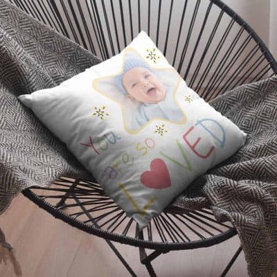 baby girl personalized gifts: You Are So Loved Baby Pillow