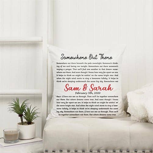 Personalized Song Lyrics Suede Pillow