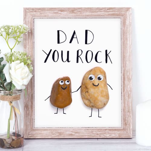 easy father's day crafts: dad you rock frame