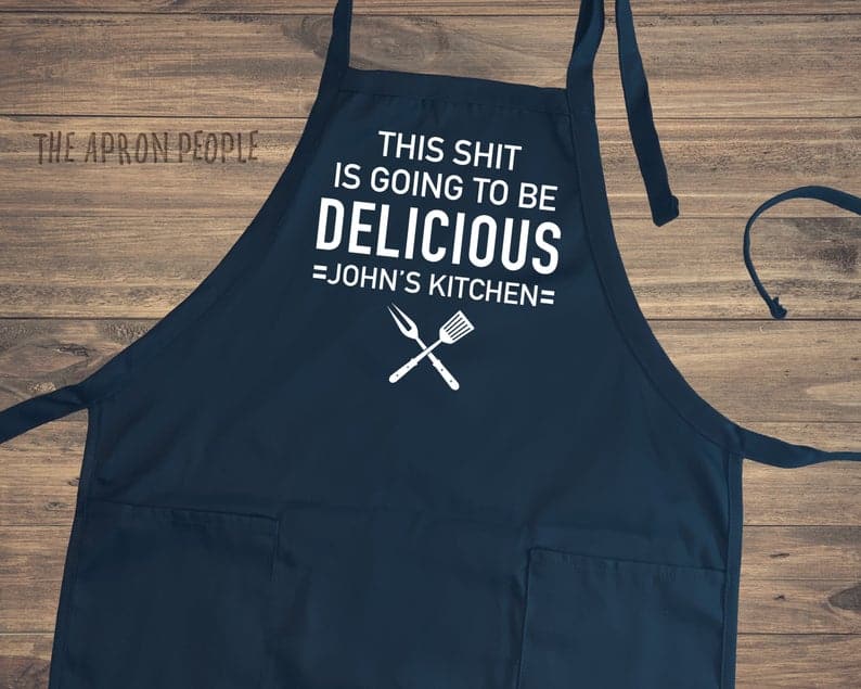 fathers day funny gifts: funny apron
