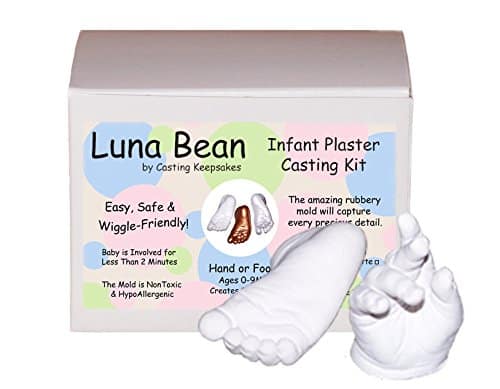 gifts for grandmas from baby: infant hand print and foot print casting kit