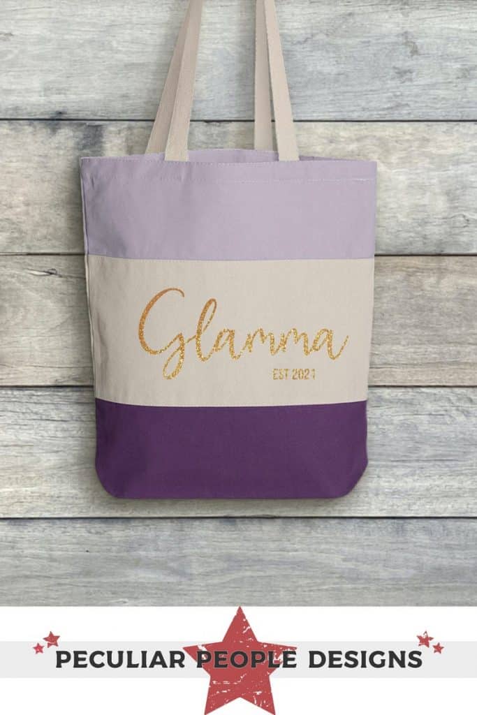 personalized grammy gifts: custom tote bag