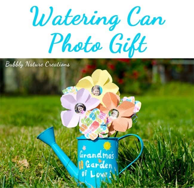 diy gifts for grandma: watering can photo gift