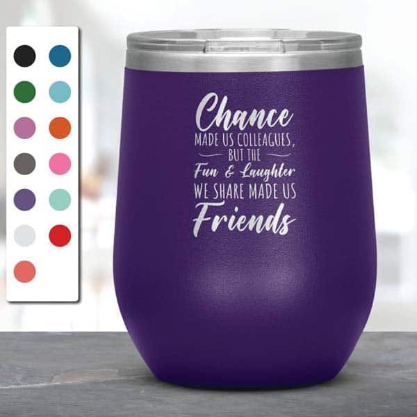 going away gifts for female coworkers: Chance Made Us Colleagues Tumbler