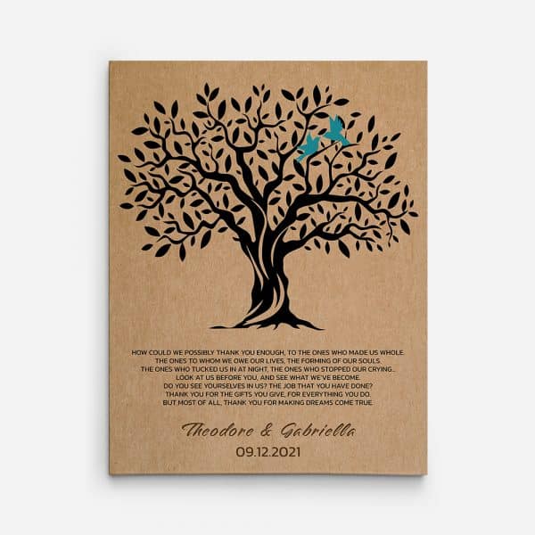 wedding gifts for father of the groom: thank you canvas