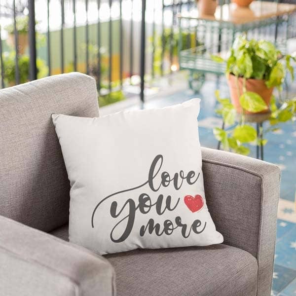 cute gifts for boyfriend: Love You More Pillow