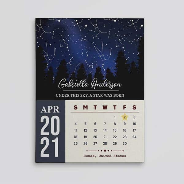 Star Map And Calendar