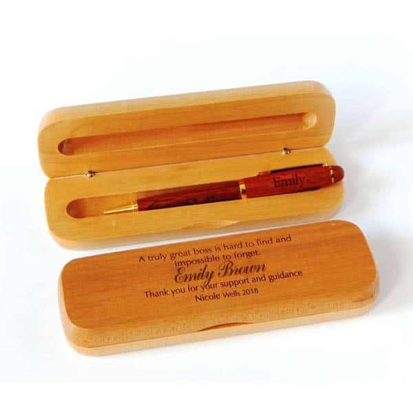 personalized going away gifts for coworkers: Thank you Wooden Pen