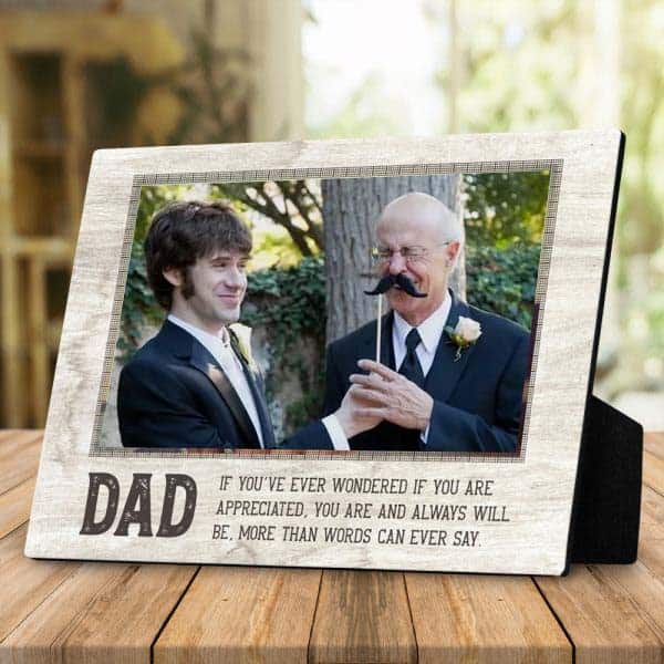 dad You Are Appreciated plaque: what to give the father of the groom