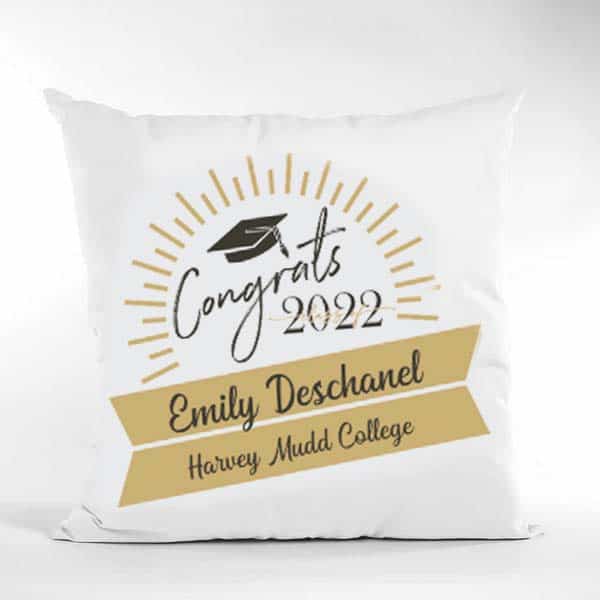 college graduation gifts for her:: Congratulations Suede Pillow