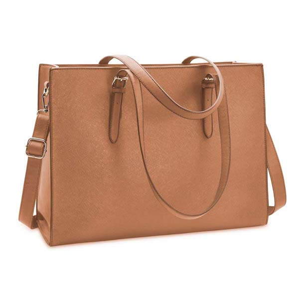 college grad gifts for her: Leather Laptop Tote Bag