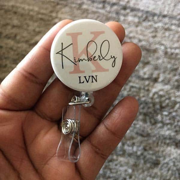 best gifts for nursing graduates: Personalized Badge Reel