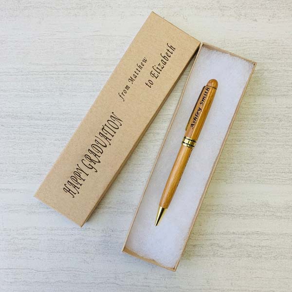 medical school graduation gift ideas: Personalized Bamboo Pen