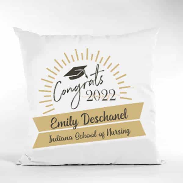 nursing school graduation gifts: custom name pillow