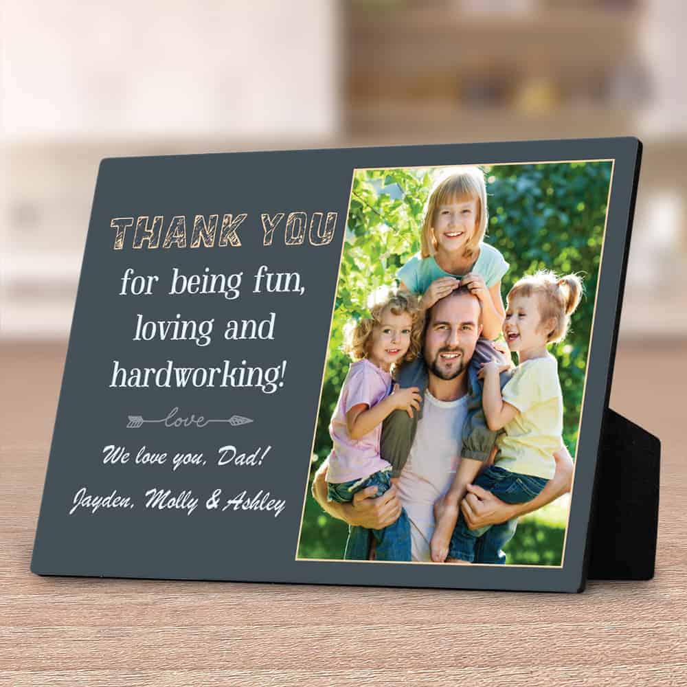 father's day gift guide: Thank You Dad Plaque