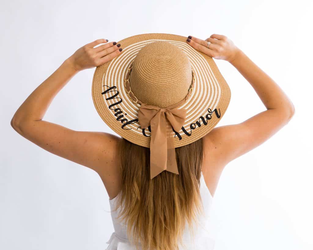 Custom Bride Squad Floppy Sun Hats - maid of honor gifts