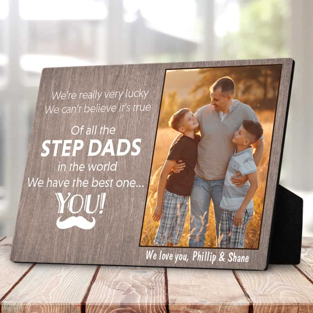 Of All The Step Dads In The World Custom Photo Desktop Plaque - step dad gifts
