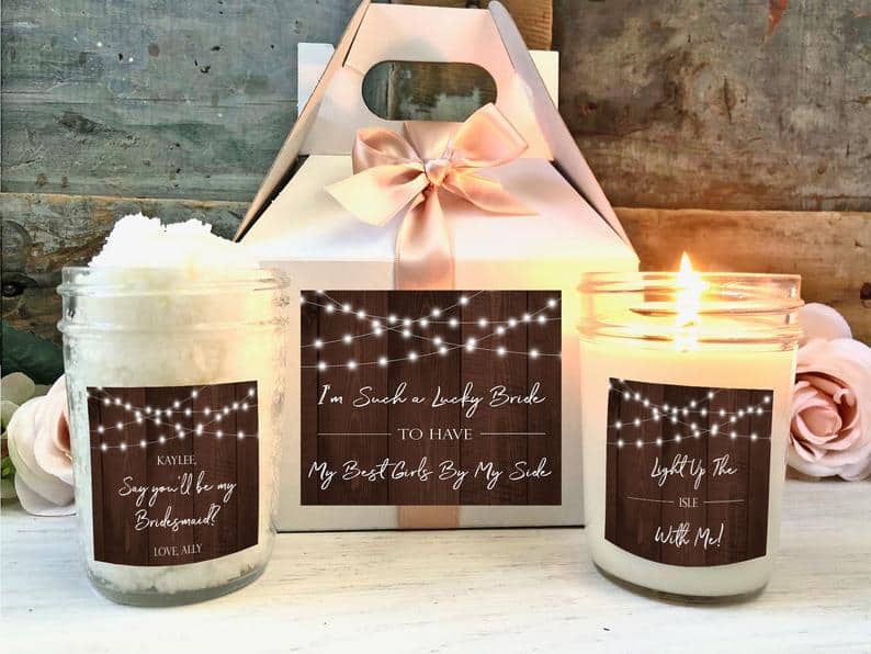 Scented Candle - maid of honor gifts