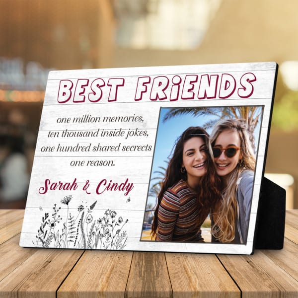 Personalised Wooden Best Friend Friendship Plaque Funny Christmas Birthday Gift 
