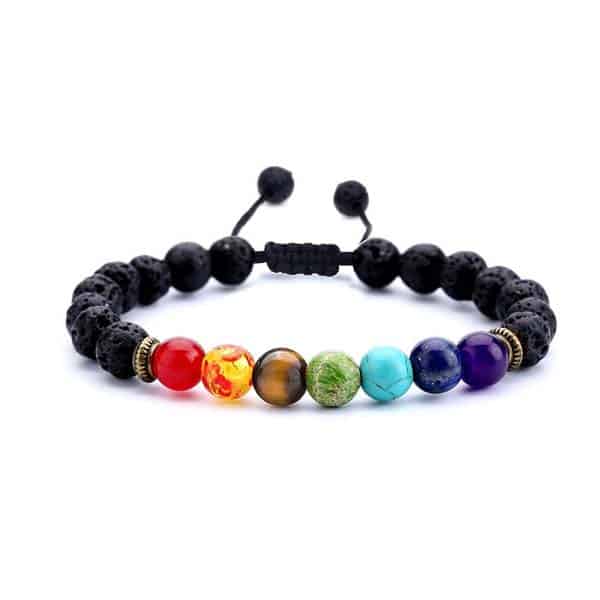 gifts for yogis: chakra gemstone bracelet