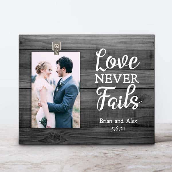 Love Never Fails Picture Frame