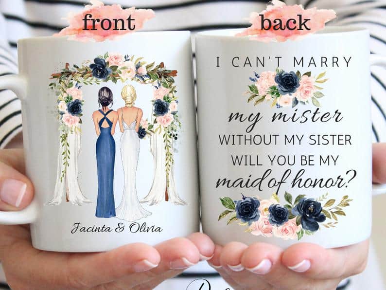 personalized mug - maid of honor gifts